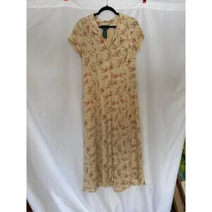 Ralph Lauren vintage all silk prarie cottage core size 6 dress